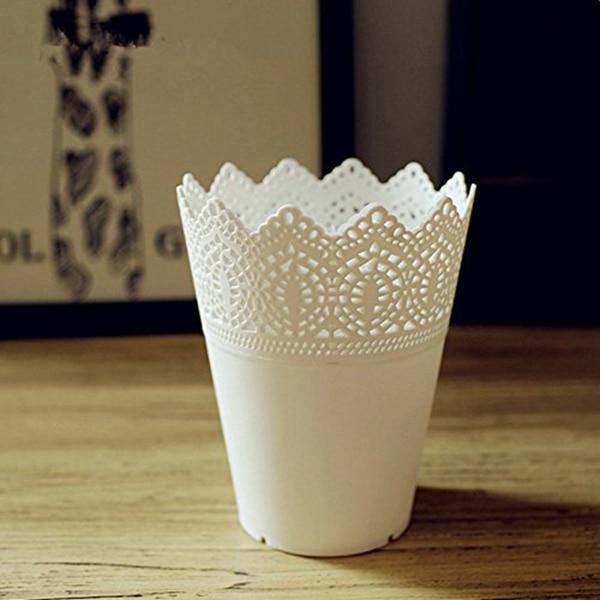 Plastic lace vase flowerpot