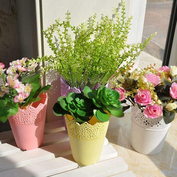 Plastic lace vase flowerpot