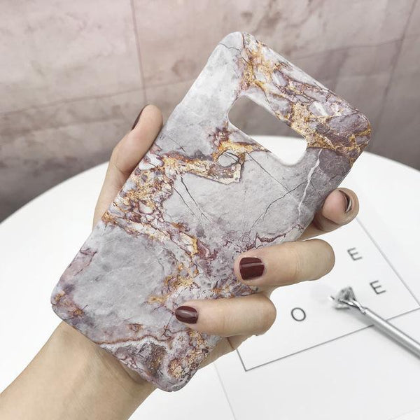 Hard Marble Plastic Phone Case