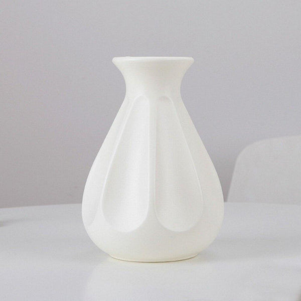 Plastic Origami  Vase White Imitation